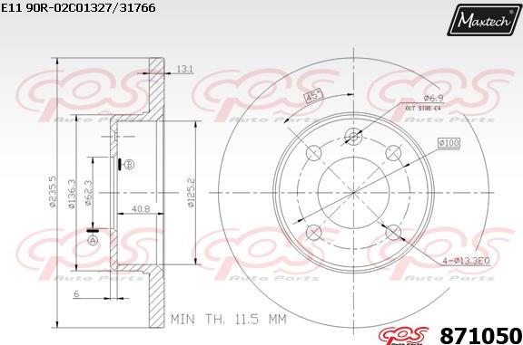 Maxtech 70180368 - Seal, brake caliper piston autospares.lv