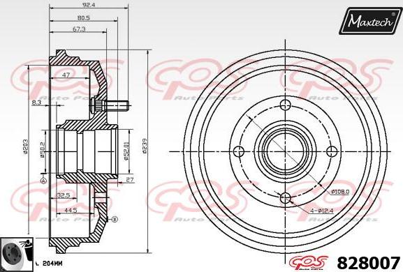 Maxtech 70180325 - Seal, brake caliper piston autospares.lv