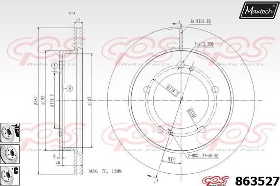 Maxtech 70180379 - Seal, brake caliper piston autospares.lv