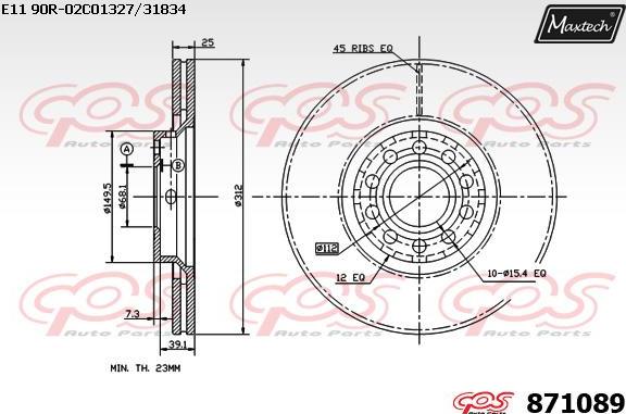 Maxtech 70180273 - Seal, brake caliper piston autospares.lv