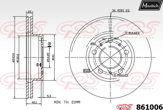 Maxtech 70200496 - Repair Kit, brake caliper autospares.lv