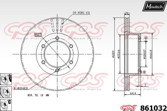 Maxtech 861128 - Brake Disc autospares.lv