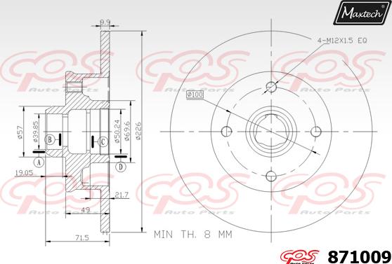 Maxtech 70200543 - Repair Kit, brake caliper autospares.lv