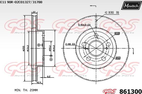 Maxtech 70200568 - Repair Kit, brake caliper autospares.lv