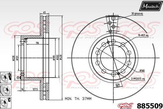 Maxtech 72948036 - Piston, brake caliper autospares.lv