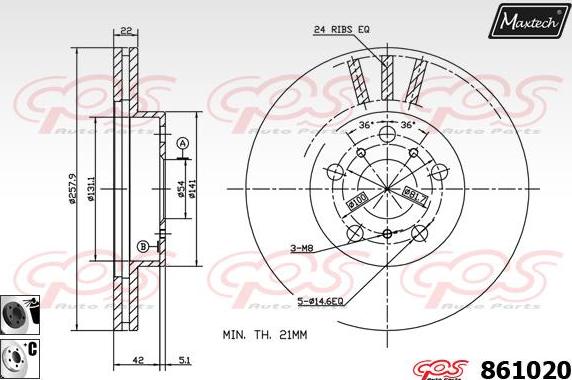 Maxtech 70200529 - Repair Kit, brake caliper autospares.lv