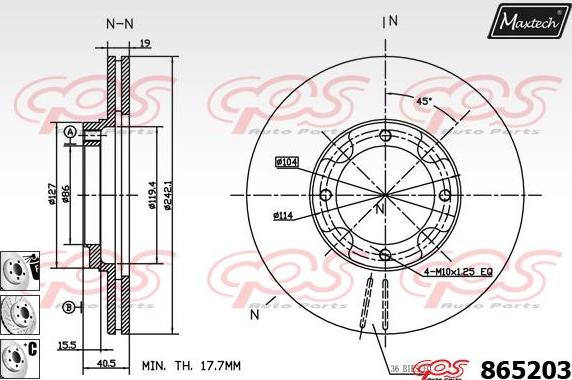 Maxtech 70200525 - Repair Kit, brake caliper autospares.lv