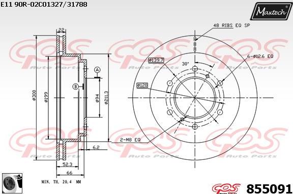 Maxtech 70200691 - Repair Kit, brake caliper autospares.lv