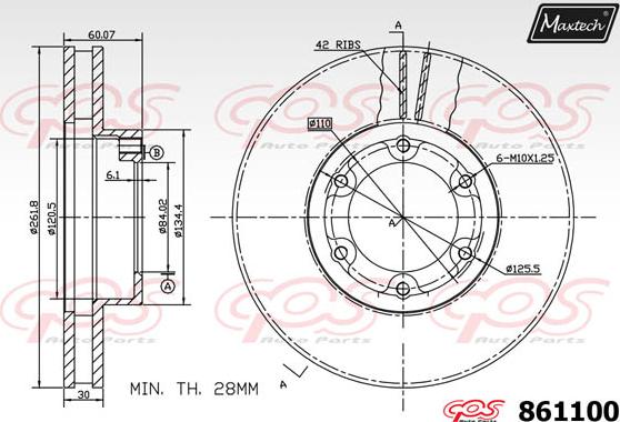 Maxtech 70200651 - Repair Kit, brake caliper autospares.lv