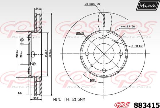 Maxtech 70200685 - Repair Kit, brake caliper autospares.lv