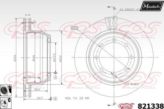 Maxtech 70200037 - Repair Kit, brake caliper autospares.lv