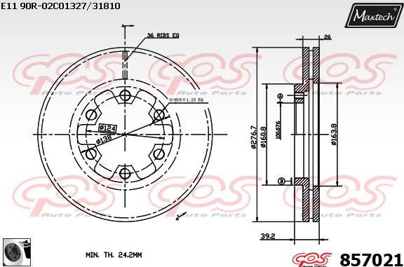 Maxtech 70200100 - Repair Kit, brake caliper autospares.lv