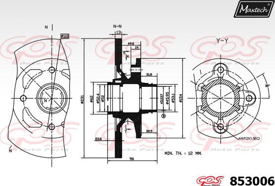 Maxtech 70200879 - Repair Kit, brake caliper autospares.lv