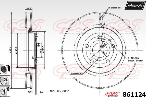 Maxtech 70200306 - Repair Kit, brake caliper autospares.lv