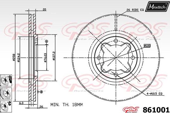 Maxtech 70200323 - Repair Kit, brake caliper autospares.lv