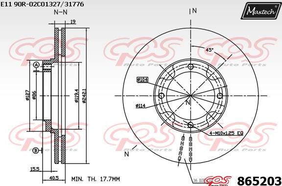 Maxtech 70200236 - Repair Kit, brake caliper autospares.lv