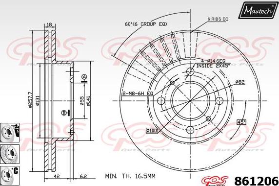 Maxtech 72942008 - Piston, brake caliper autospares.lv