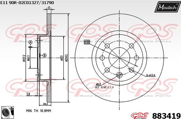 Maxtech 70200757 - Repair Kit, brake caliper autospares.lv