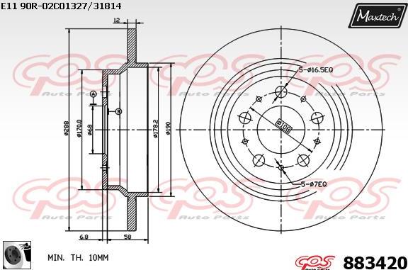 Maxtech 70200762 - Repair Kit, brake caliper autospares.lv