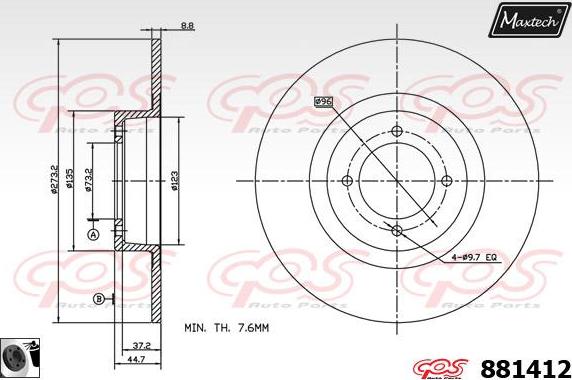 Maxtech 70200711 - Repair Kit, brake caliper autospares.lv