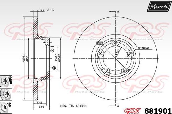 Maxtech 70200717 - Repair Kit, brake caliper autospares.lv