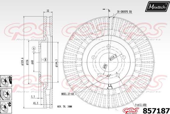 Maxtech 851055 - Brake Disc autospares.lv