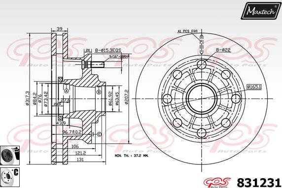 Maxtech 71810047 - Guide Bolt, brake caliper autospares.lv