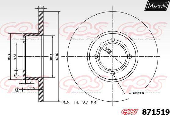 Maxtech 71810169 - Guide Bolt, brake caliper autospares.lv