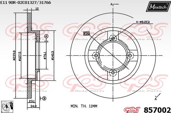 Maxtech 72944033 - Piston, brake caliper autospares.lv