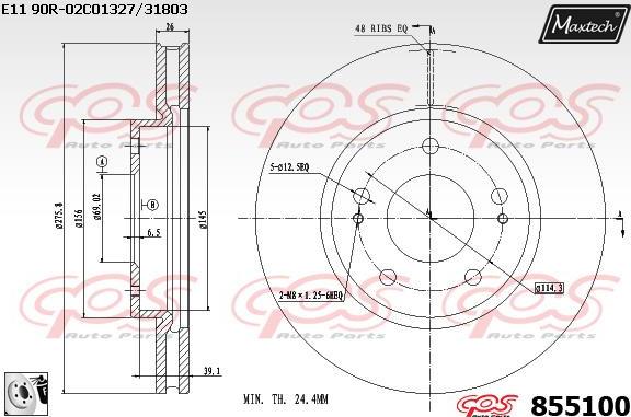 Maxtech 72944032 - Piston, brake caliper autospares.lv