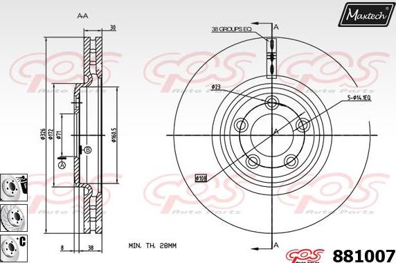 Maxtech 72940007 - Piston, brake caliper autospares.lv