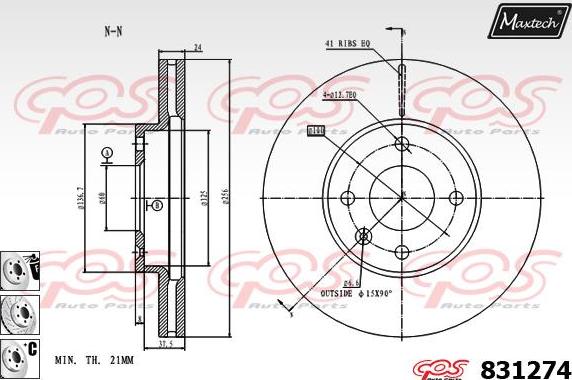 Maxtech 857017 - Brake Disc autospares.lv