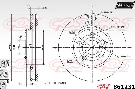 Maxtech 72941001 - Piston, brake caliper autospares.lv