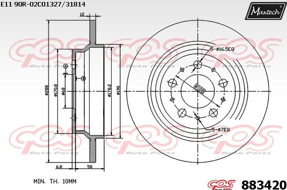 Maxtech 72948013 - Piston, brake caliper autospares.lv