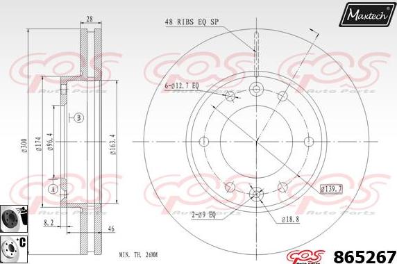 Maxtech 72943013 - Piston, brake caliper autospares.lv