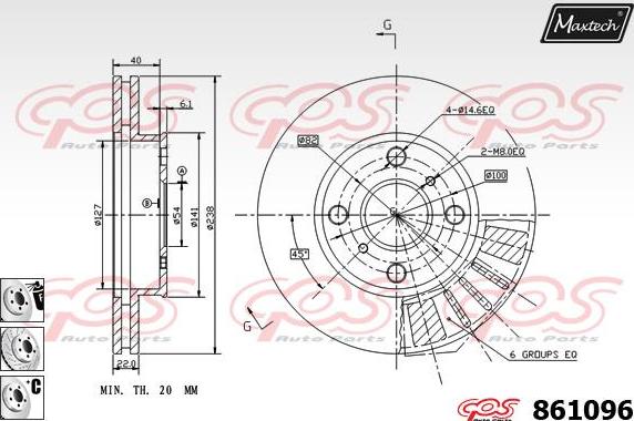 Maxtech 865227 - Brake Disc autospares.lv