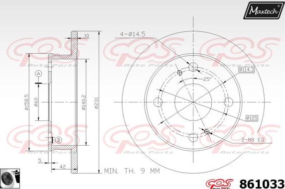 Maxtech 72954001 - Piston, brake caliper autospares.lv