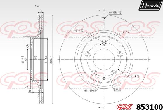 Maxtech 72954008 - Piston, brake caliper autospares.lv