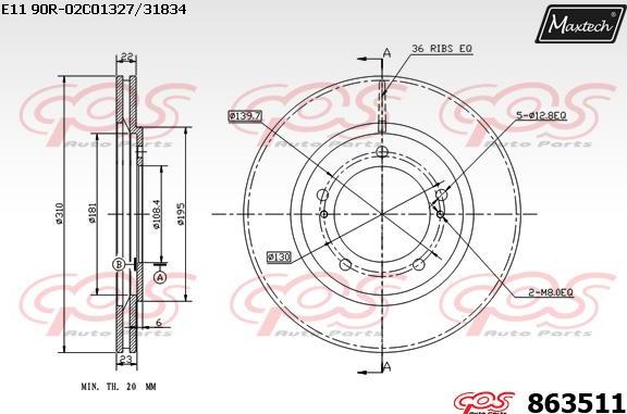 Maxtech 72954016 - Piston, brake caliper autospares.lv