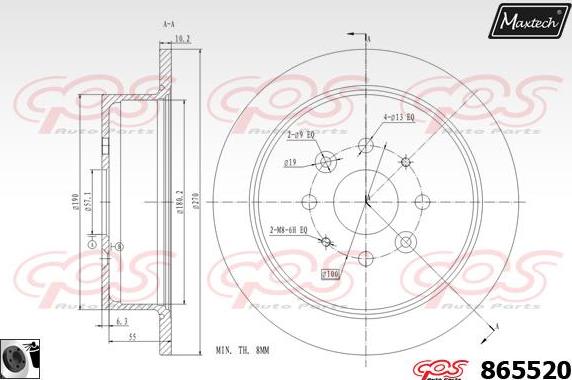 Maxtech 72954028 - Piston, brake caliper autospares.lv