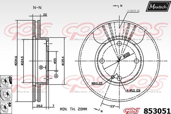 Maxtech 875625 - Brake Disc autospares.lv