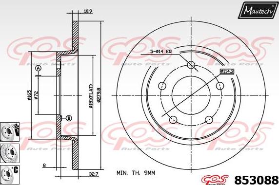 Maxtech 875635 - Brake Disc autospares.lv