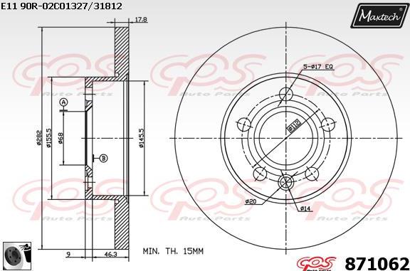 Maxtech 72957004 - Piston, brake caliper autospares.lv