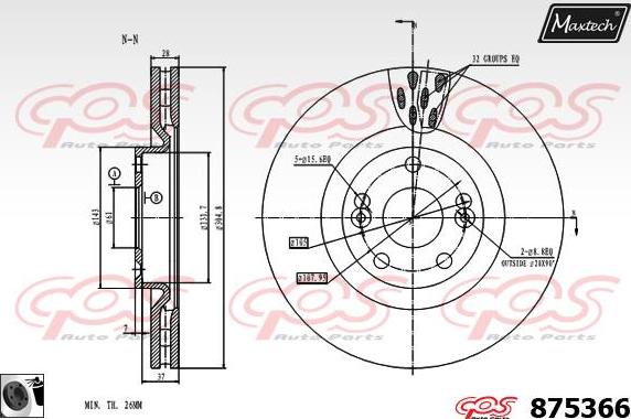 Maxtech 72960015 - Piston, brake caliper autospares.lv