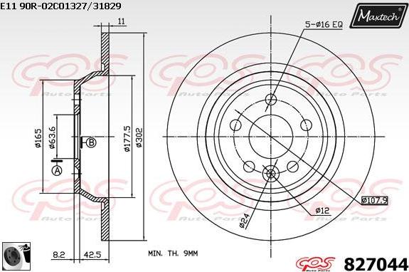 Maxtech 72960010 - Piston, brake caliper autospares.lv