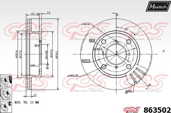 Maxtech 72960013 - Piston, brake caliper autospares.lv