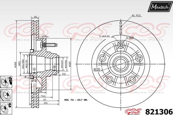 Maxtech 855086 - Brake Disc autospares.lv