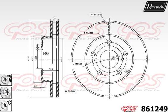 Maxtech 871555 - Brake Disc autospares.lv