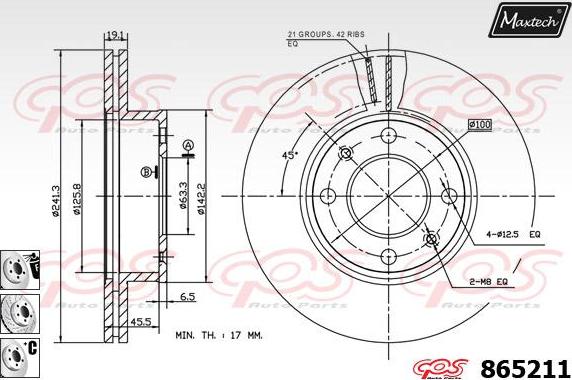 Maxtech 72938008 - Piston, brake caliper autospares.lv