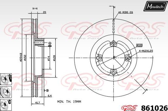 Maxtech 861087 - Brake Disc autospares.lv